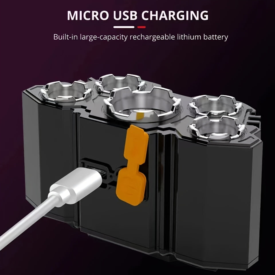 FIREFLY ™High Lumens 5 LED Headlamp Super Bright Headlight Outdoor Waterproof Head Lamp Head Flashlight for Camping Hiking Cycling Hunting