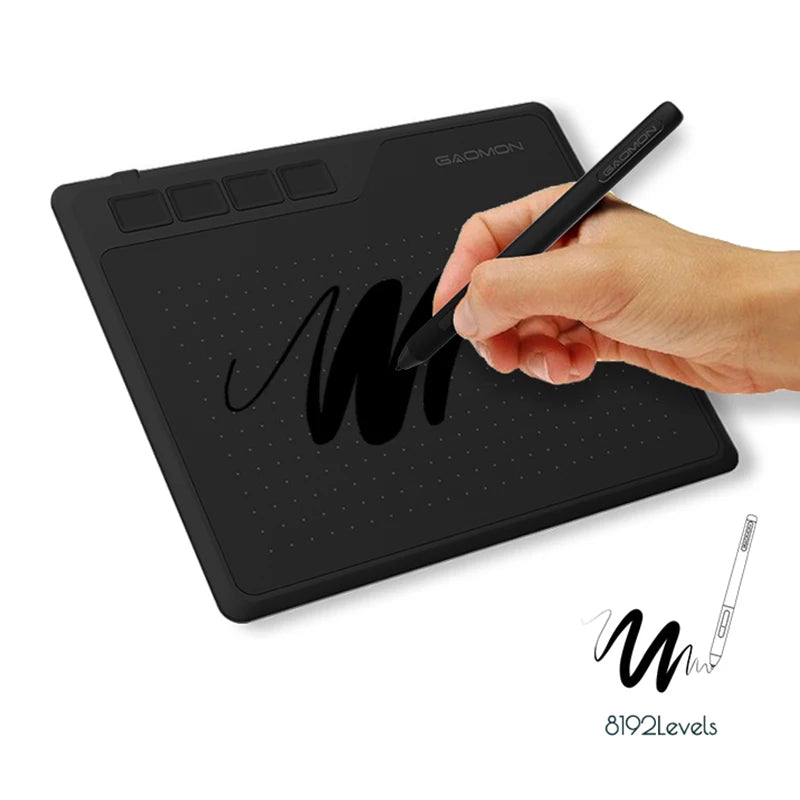 GAOMONS™ |620 Small Graphics Tablet 6*4 Inch Drawing Tablet with Pen 8192 Levels Pressure, Easy Connect to Android, Phone, Laptop, PC, etc.