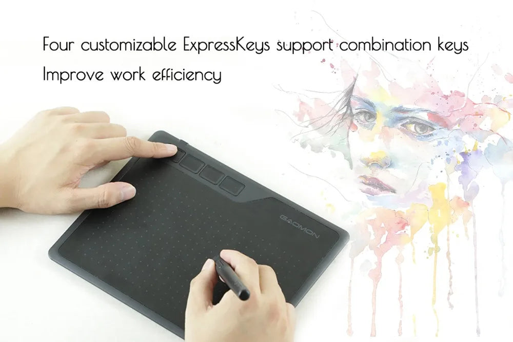GAOMONS™ |620 Small Graphics Tablet 6*4 Inch Drawing Tablet with Pen 8192 Levels Pressure, Easy Connect to Android, Phone, Laptop, PC, etc.