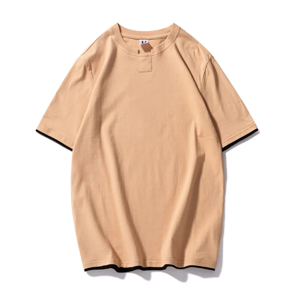 Cotton KB ™️️ New TSHIRT, short sleeve men solid t-shirt o-neck soft solid cotton breathable men t-shirt