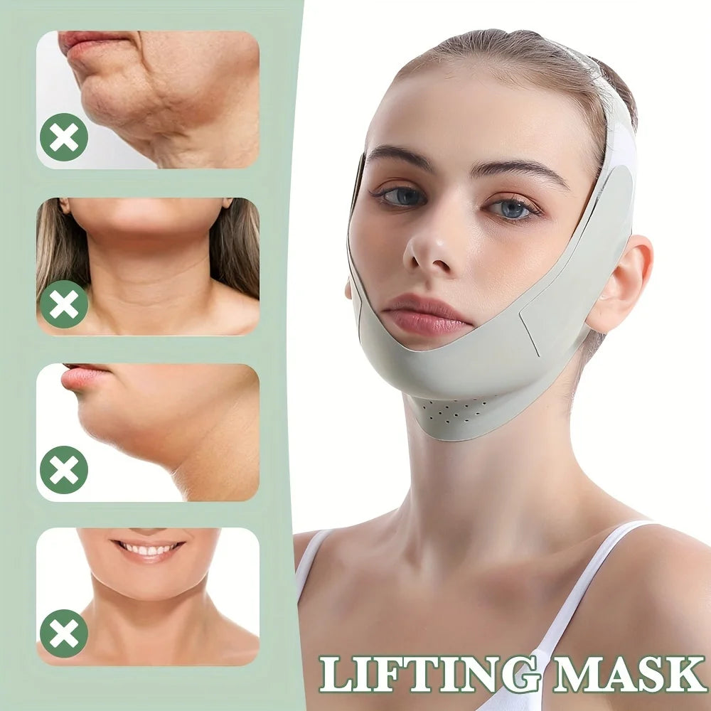 NEST ™️ Reusable Face Slimming Bandage V Line Face Shaper Women Chin Cheek Lift Up Belt Facial Massage Strap Face Skin Care Beauty Tools