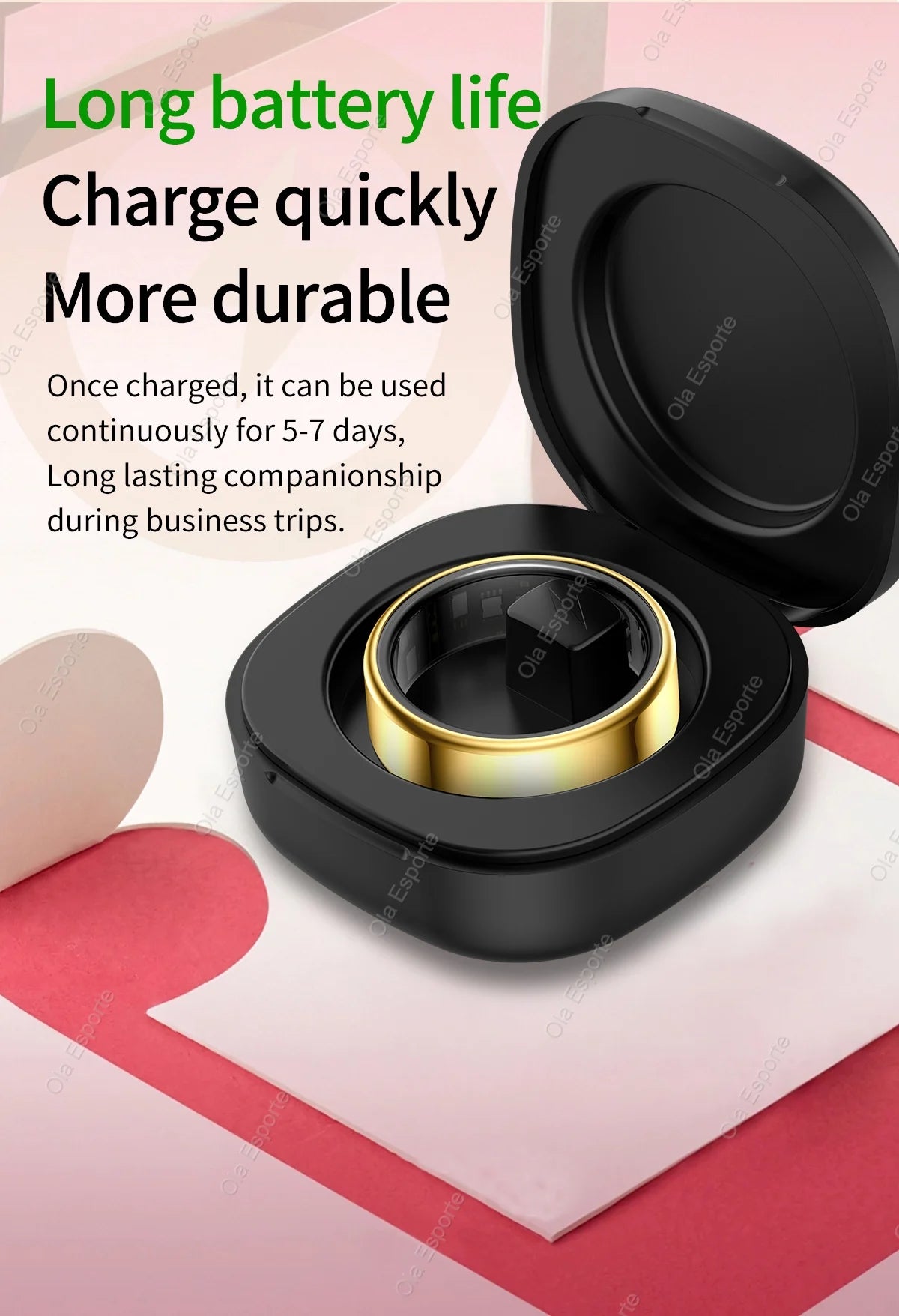 XIAOMI™ | 2025 New Smart Ring for Men and Women, Heart Rate and Blood Oxygen Monitor Smart Ring IP68 & 5ATM, Waterproof, Includes Multi-sport Mode