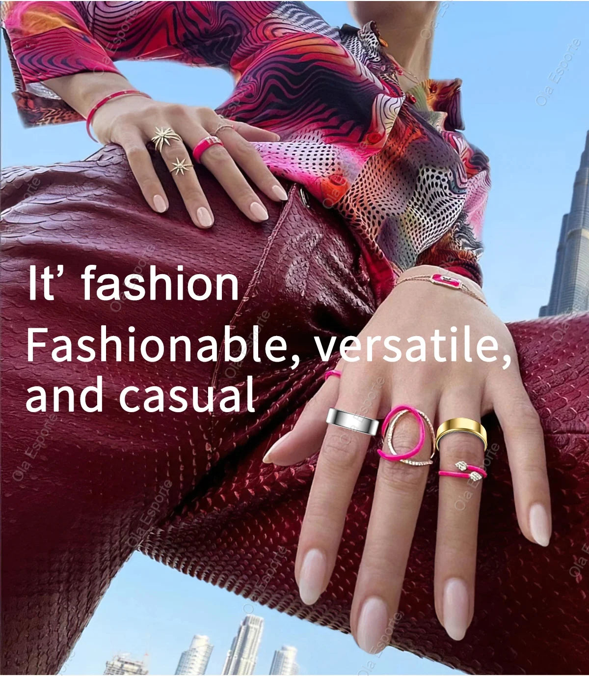 XIAOMI™ | 2025 New Smart Ring for Men and Women, Heart Rate and Blood Oxygen Monitor Smart Ring IP68 & 5ATM, Waterproof, Includes Multi-sport Mode