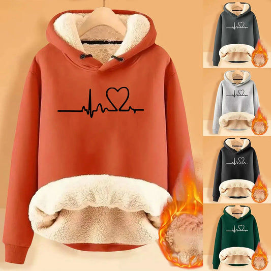 WARMWEAR™NEW 2025 Women's Winter Padded Warm Fleece, Hooded Sweatshirt Women's thicken Sweatshirt,