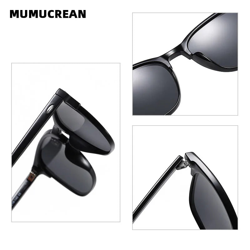 MIRO™ New Polarized Sunglasses, Classic Retro Men Sunglasses, Outdoor Sunglasses, UV400 Plastic Square Trending Shades Eyewear