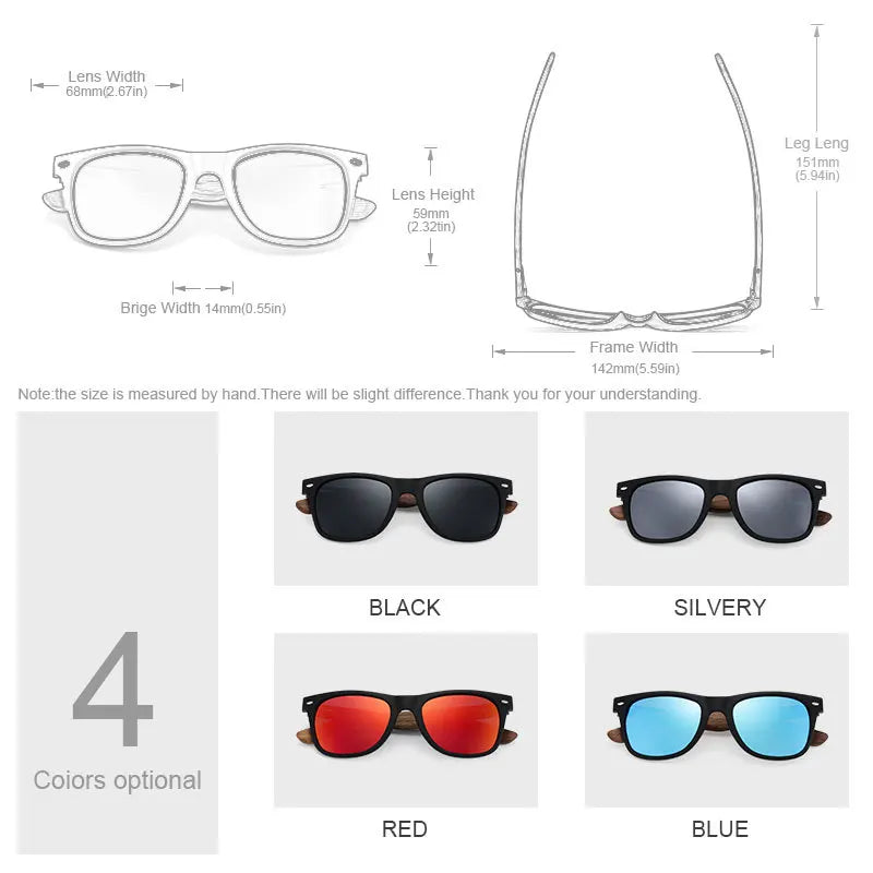 Oi Wood™️ Brand Natural Wooden Sunglasses Men Polarized Fashion Sunglasses Original Wood Oculus De Sol Mascolino New TR90 Frames