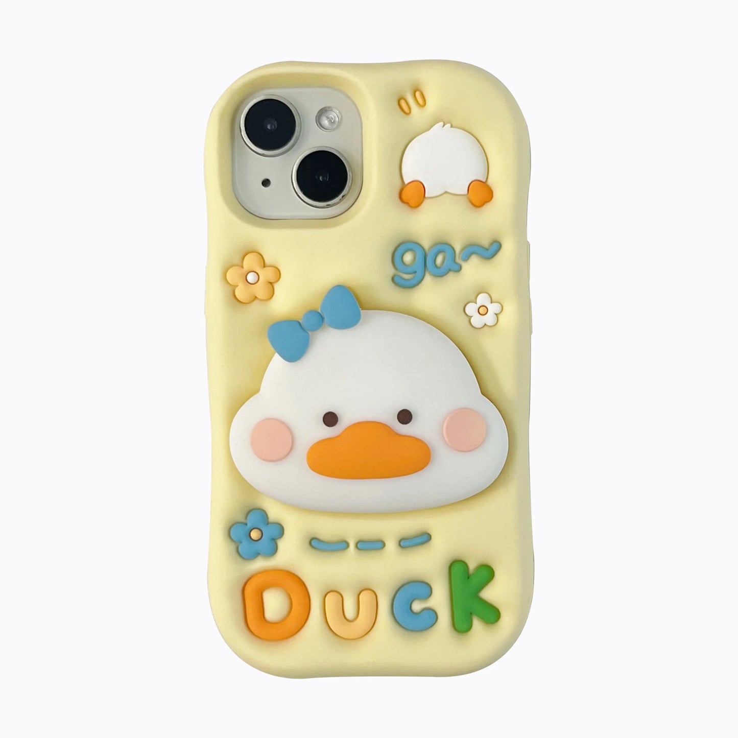 iPhone™ Case Fun and cute little white duck phone case suitable for iPhone 16 15 14 13 12 11 Pro Max anti drop phone protective case