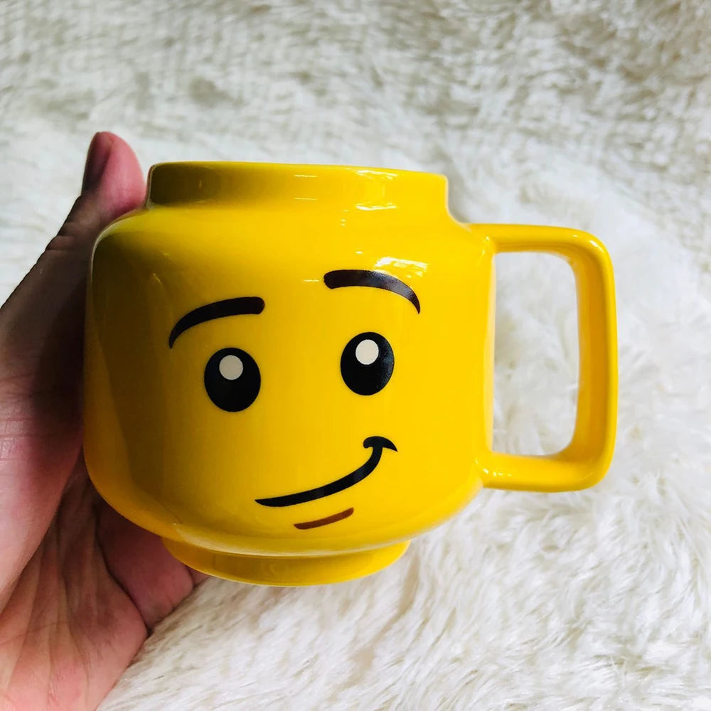SIPSI LEGO™ Ceramic Mug, White Skeleton, Silly boy, iconic boy, happy boy, winking Girl