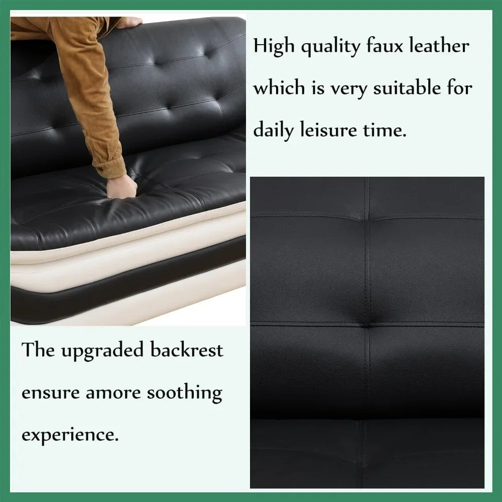 CUSHINA ™ Sofa, Leather Sofa Set, Leather Sofas Set for Living Room Furniture Sets, Loveseat Sofa with Chair 3-Piece for Living Room