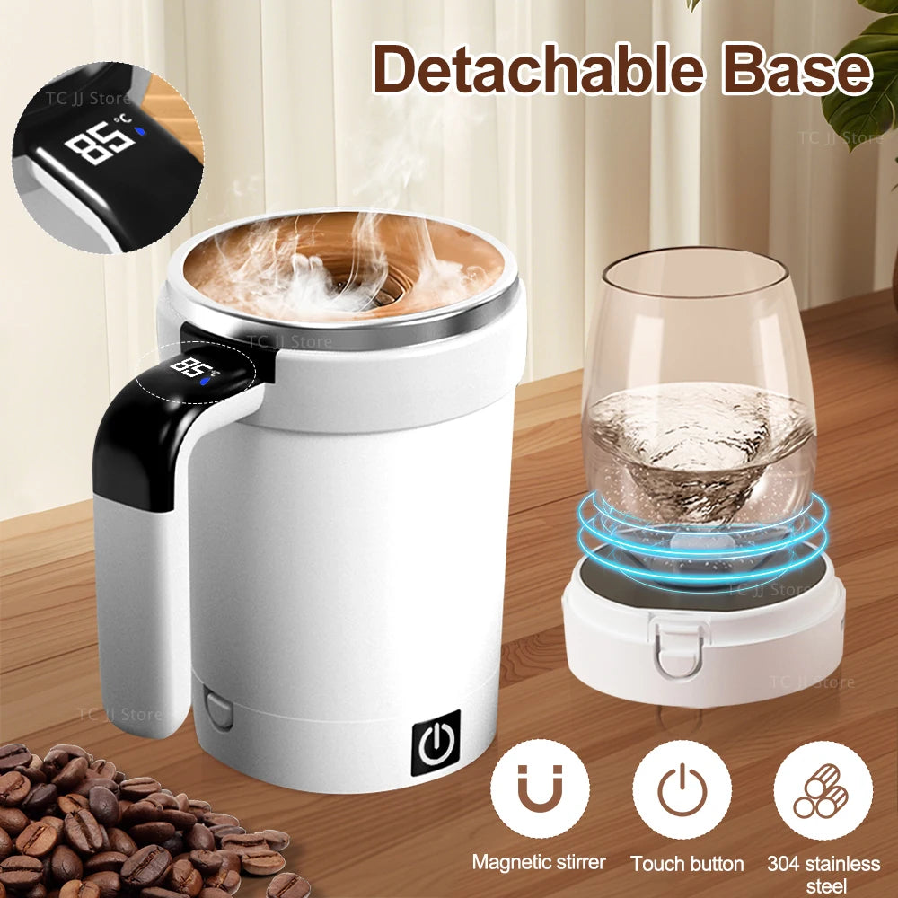 HUG IN A MUG™ |Automatic Stirring Cup, Rechargeable, Magnetic Mixer, Stainless Steel Coffee Mug