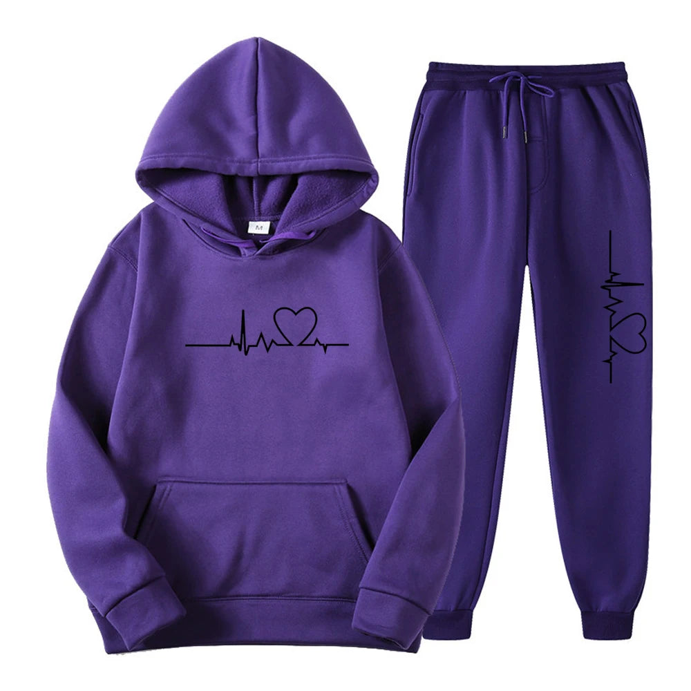 SAMESTYLE™ 2025 women's hooded sweatshirt sweatpants set sportswear branded sweater clothing 2 pieces