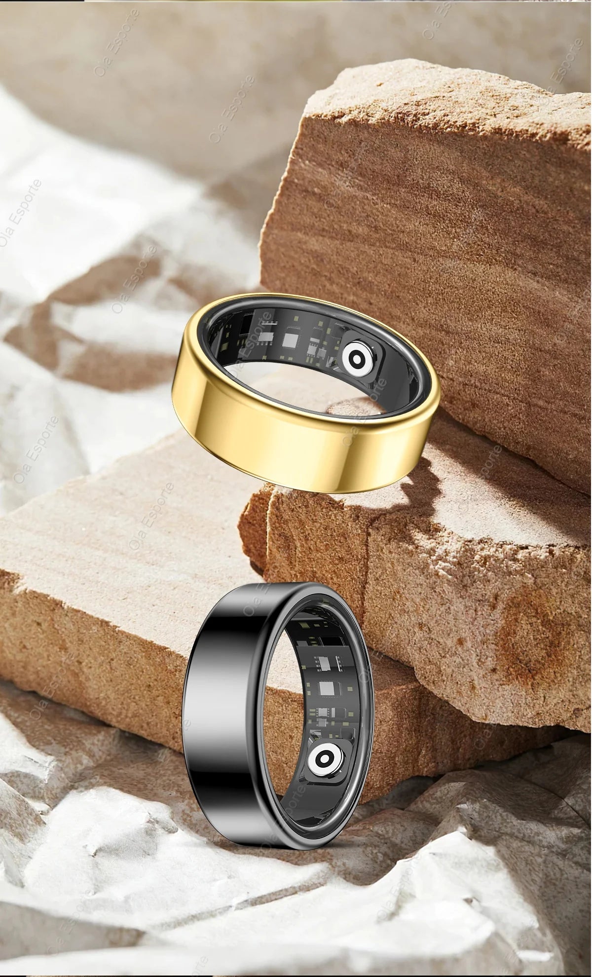 XIAOMI™ | 2025 New Smart Ring for Men and Women, Heart Rate and Blood Oxygen Monitor Smart Ring IP68 & 5ATM, Waterproof, Includes Multi-sport Mode