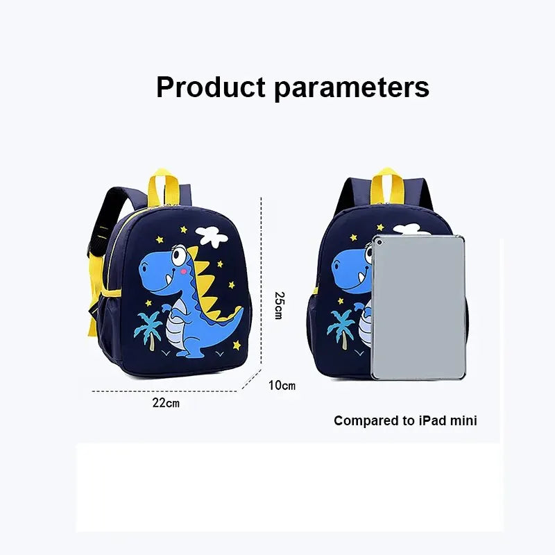Cartoon ™ Cute Dinosaur/Mermaid Printed Schoolbags Trendy Waterproof Kindergarten Primary School Bookbag Student Backpack