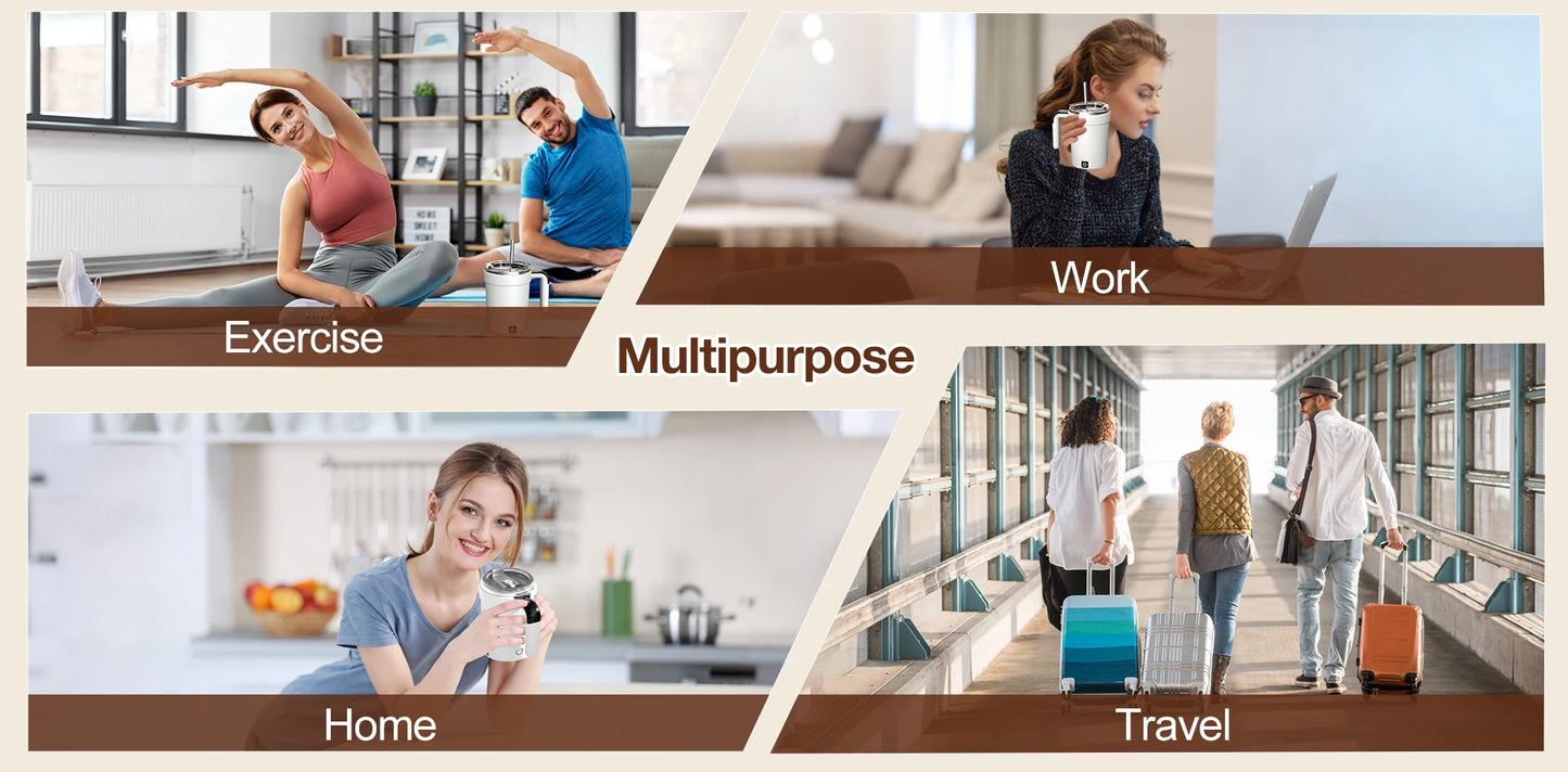 HUG IN A MUG™ |Automatic Stirring Cup, Rechargeable, Magnetic Mixer, Stainless Steel Coffee Mug