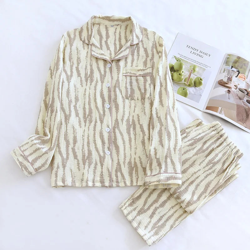 Relax in Style™️ – 100% Cotton Pajama Set for Ultimate Comfort 2025 Spring and Autumn