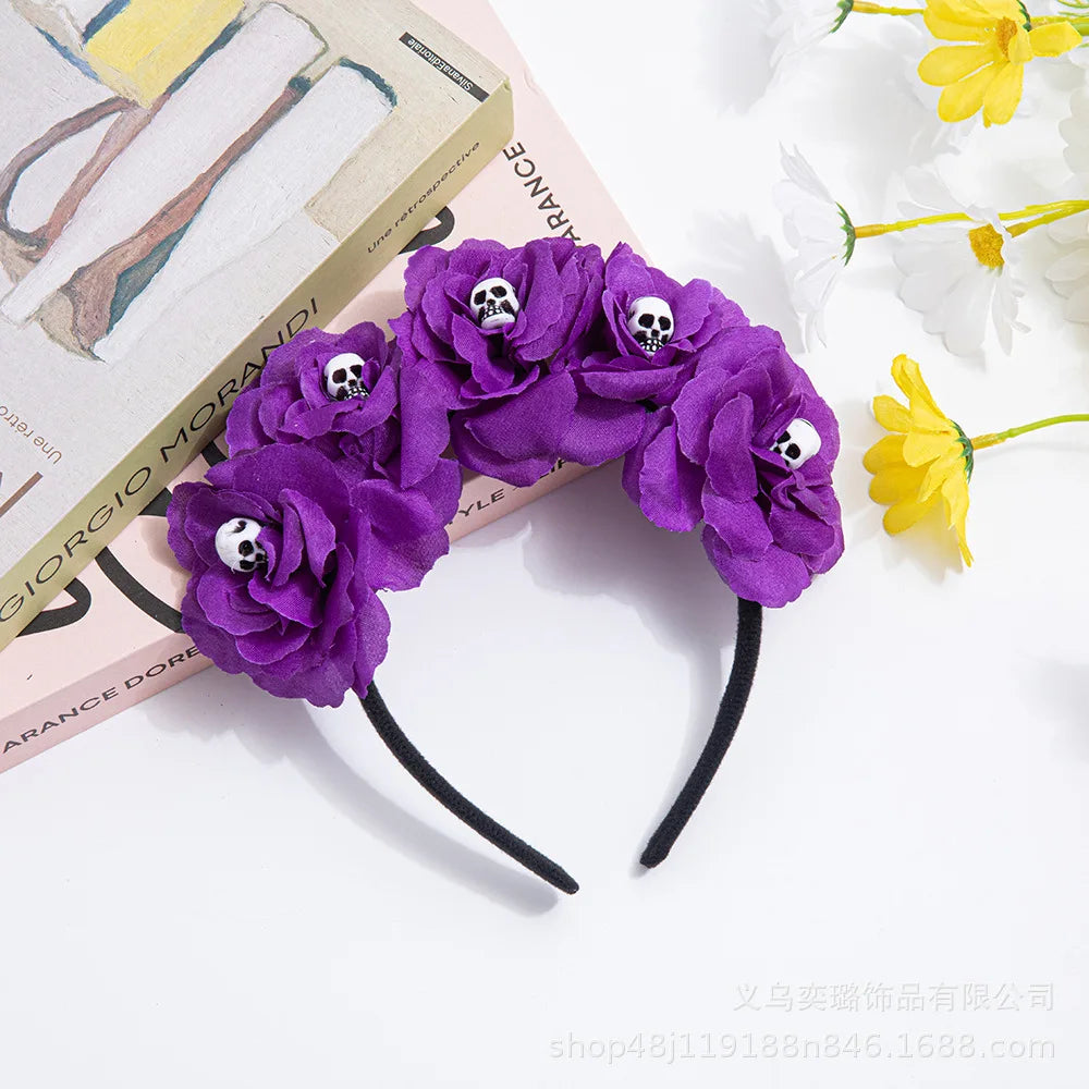 Halloween Flower Skull Hairband headbands