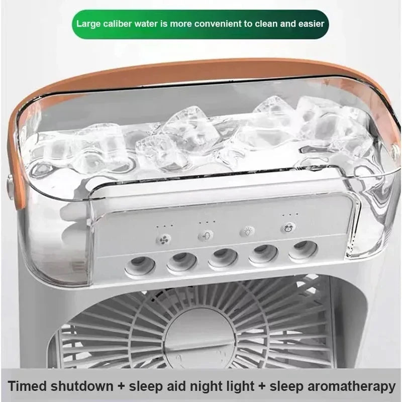 KUALOOL™️ NEW   ™️Personal / Portable   Fan Air Conditioners USB Electric Fan LED Night Light Water Mist Fun 3 In 1 Air Cooler,