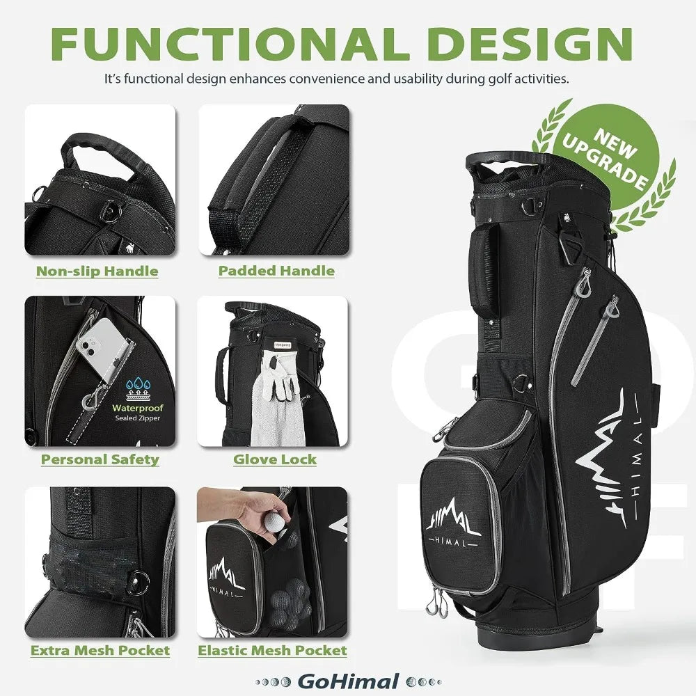 14-Way™ Golf Stand Bag, Golf Bag with Stand - Lightweight & Durable Golf Club Bag for Men & Women