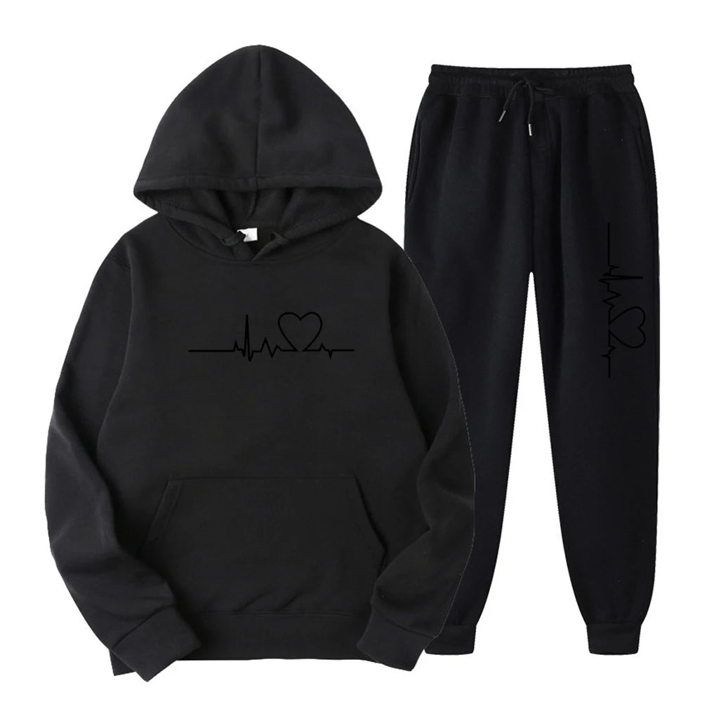 SAMESTYLE™ 2025 women's hooded sweatshirt sweatpants set sportswear branded sweater clothing 2 pieces