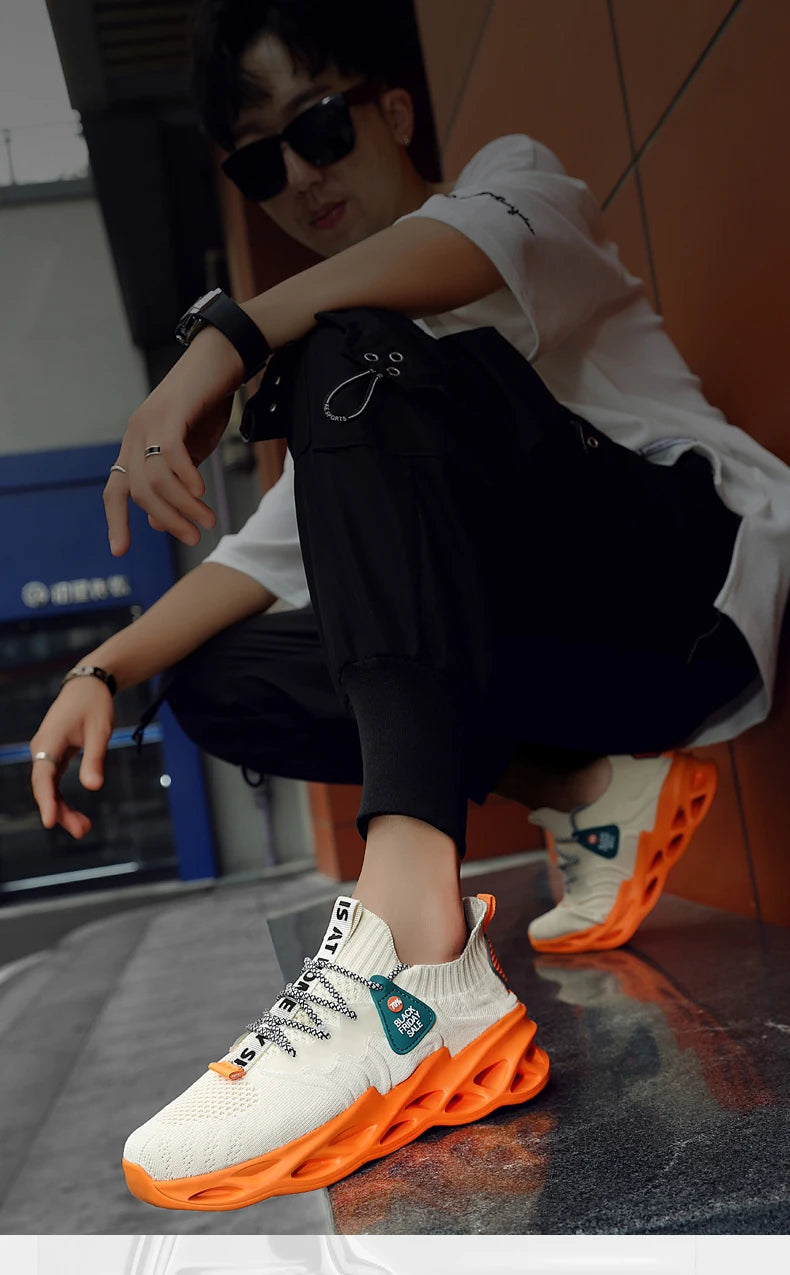 FOOTWEAR ™️Men's Sneakers Shoes for Men Autumn High Elastic Tenis Breathable Male Casual Sports Fitness Running Shoes Footwear