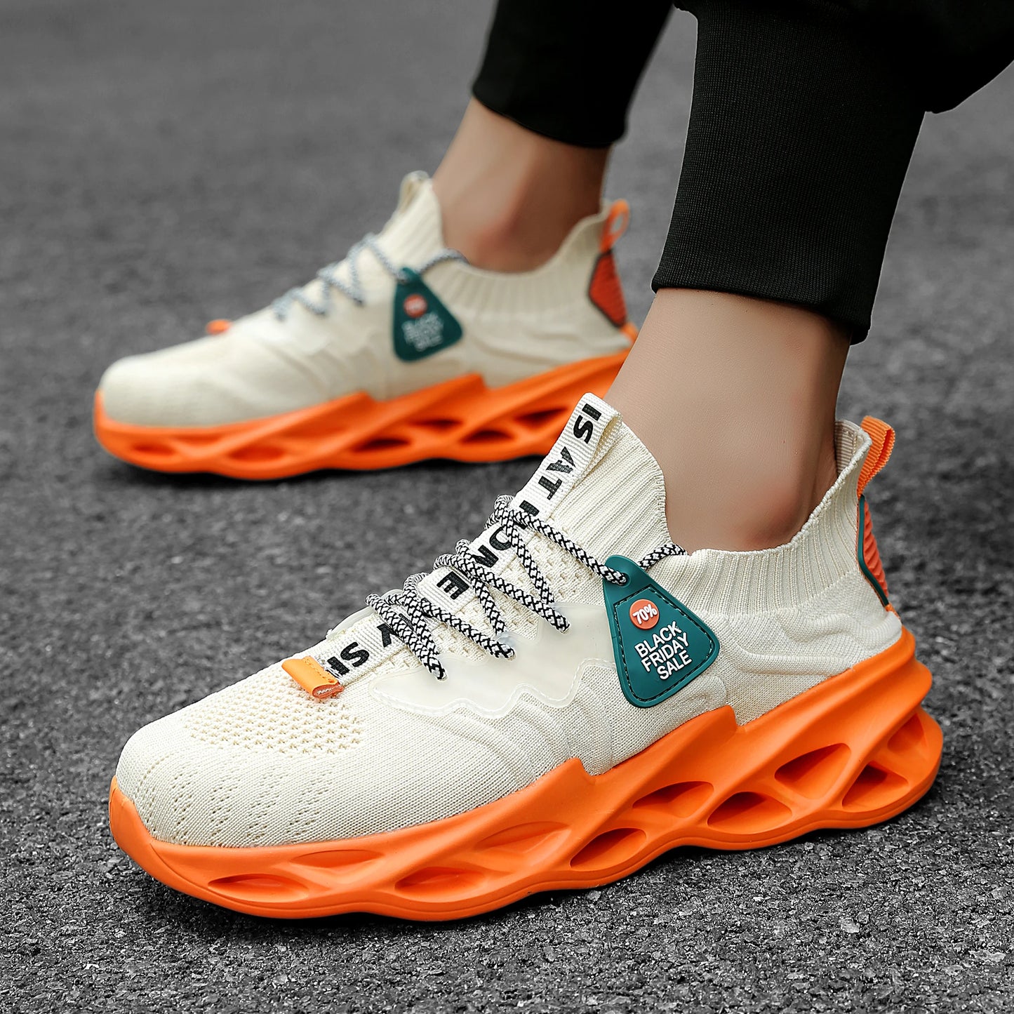 FOOTWEAR ™️Men's Sneakers Shoes for Men Autumn High Elastic Tenis Breathable Male Casual Sports Fitness Running Shoes Footwear