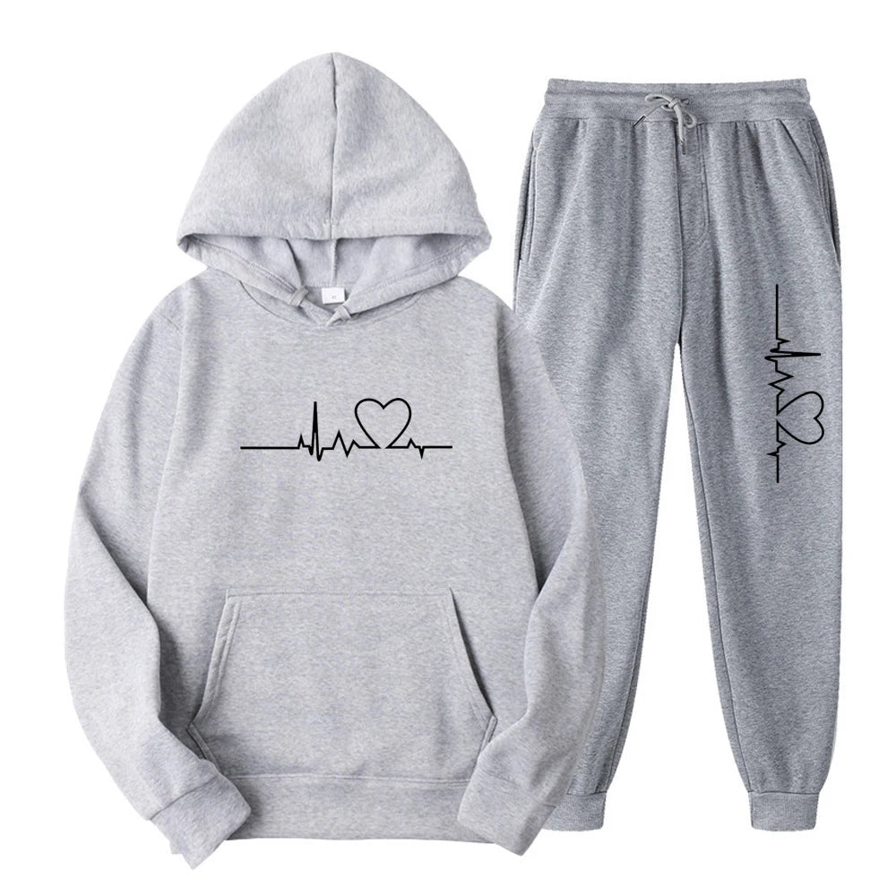 SAMESTYLE™ 2025 women's hooded sweatshirt sweatpants set sportswear branded sweater clothing 2 pieces