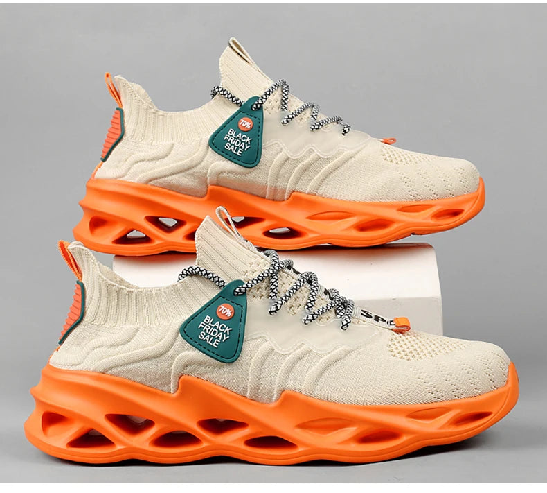 FOOTWEAR ™️Men's Sneakers Shoes for Men Autumn High Elastic Tenis Breathable Male Casual Sports Fitness Running Shoes Footwear