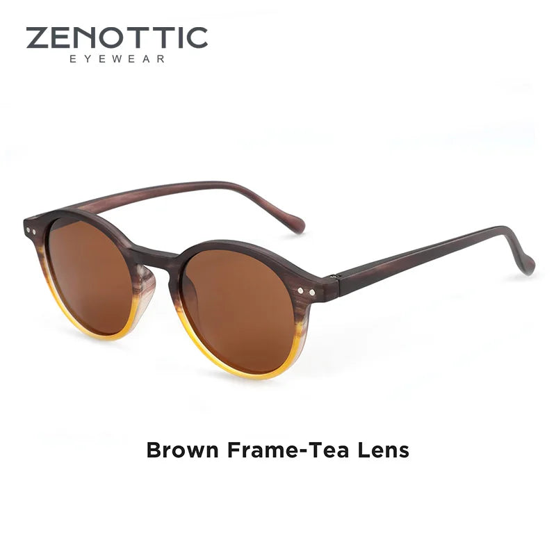 ZENOTTIC ™️ (S Size) Retro Circular Polarized Sunglasses 2025 Men/ Women Vintage Small Round Sunglasses UV400 Goggles Shades
