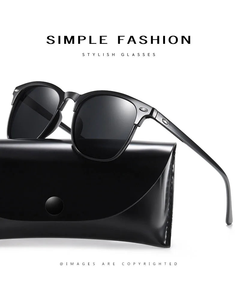 MIRO™ New Polarized Sunglasses, Classic Retro Men Sunglasses, Outdoor Sunglasses, UV400 Plastic Square Trending Shades Eyewear