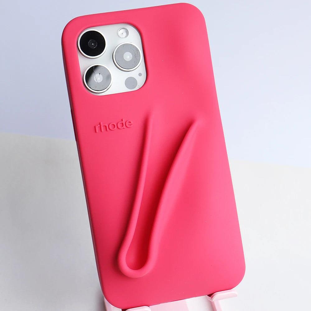 TWONIX ™ Original Quality Rhode DIY Lipstick Lip Gloss Holder Phone Cute Case for iPhone 16 Pro Max 15 14 13 Lip Balm Soft Silicone Cover,