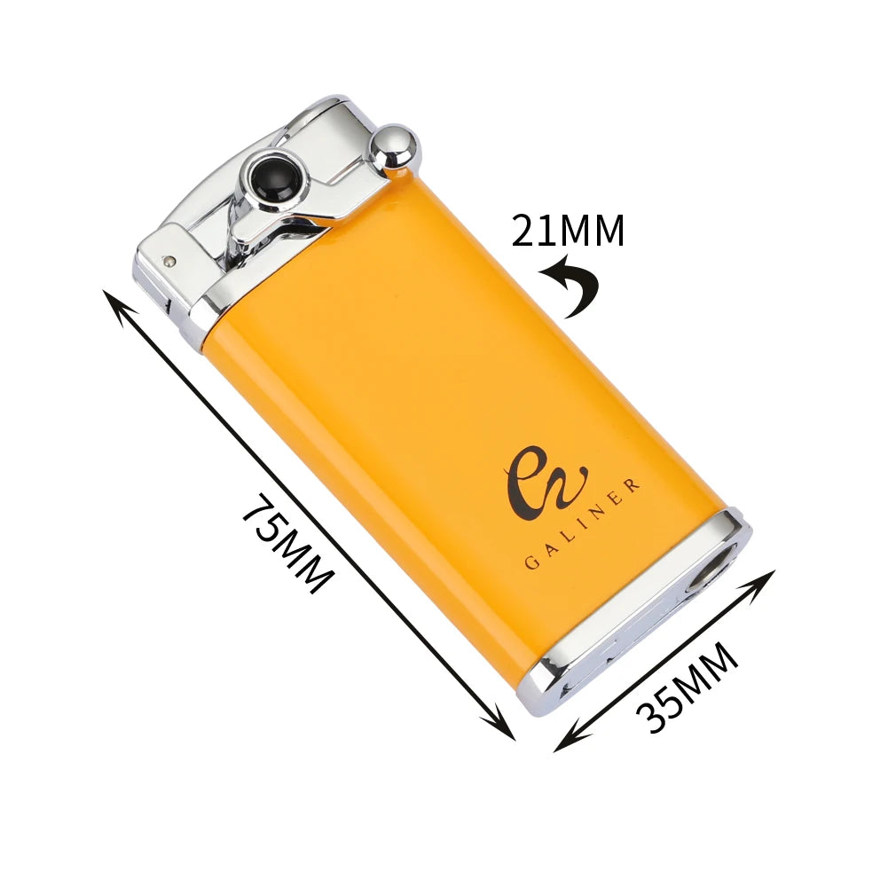 GALINER™ Jet Cigar Lighter Torch Flame Lighters Smoking Accessories Cigar Punch Metal Butane Lighter Gas Refill