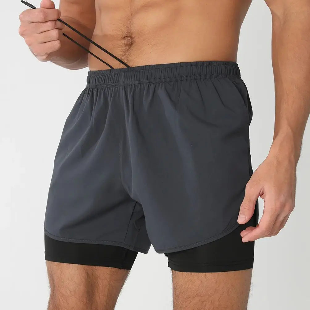 CLASS™️Gym Shorts Men Running Shorts with Liner Pockets Towel Loop Quick Dry Lightweight Workout Men's Breathable Athletic Sport Shorts