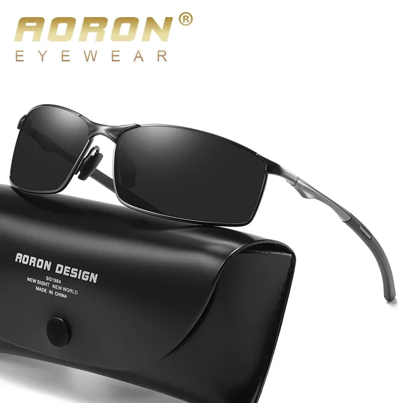 AORON™️Polarized Sunglasses Men's/Women Driving Mirror Sunglasses Metal Frame Goggles UV400 Anti-Glare Sunglasses Wholesale