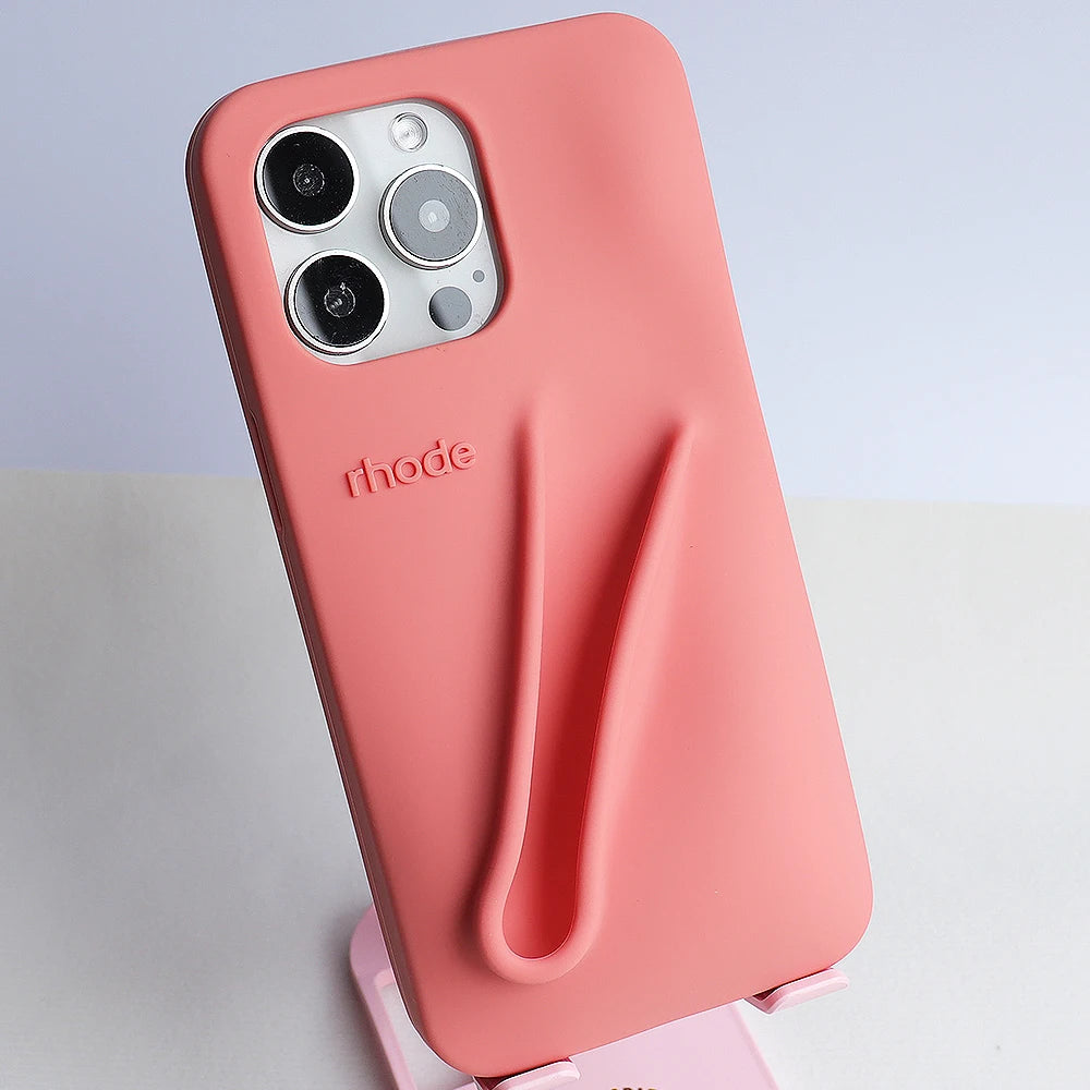 TWONIX ™ Original Quality Rhode DIY Lipstick Lip Gloss Holder Phone Cute Case for iPhone 16 Pro Max 15 14 13 Lip Balm Soft Silicone Cover,