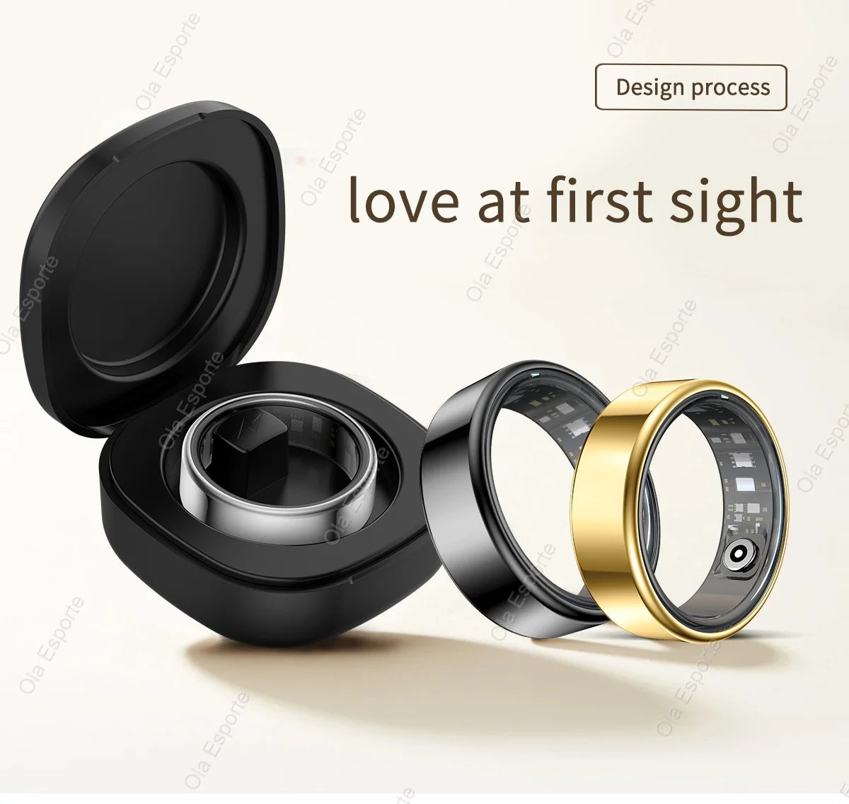 XIAOMI™ | 2025 New Smart Ring for Men and Women, Heart Rate and Blood Oxygen Monitor Smart Ring IP68 & 5ATM, Waterproof, Includes Multi-sport Mode