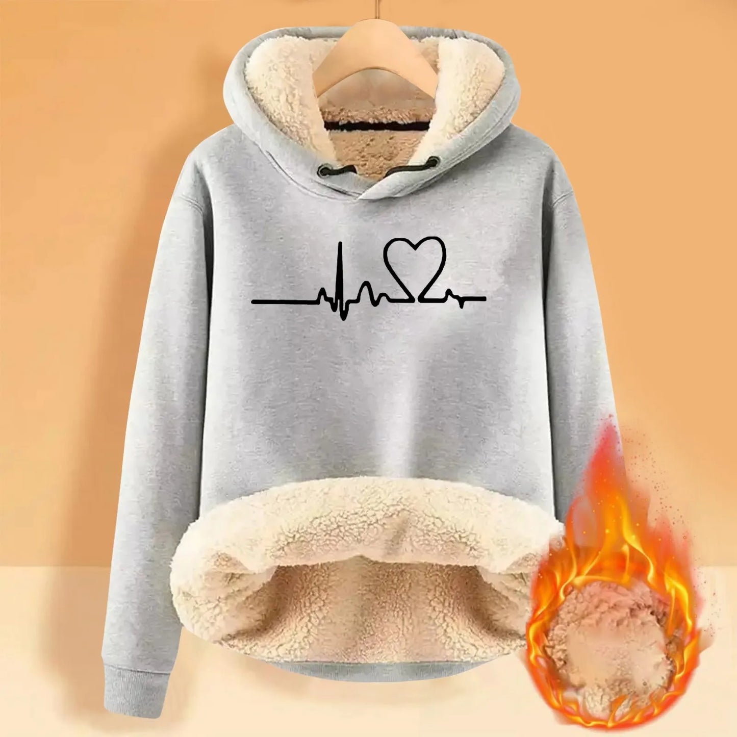 WARMWEAR™NEW 2025 Women's Winter Padded Warm Fleece, Hooded Sweatshirt Women's thicken Sweatshirt,