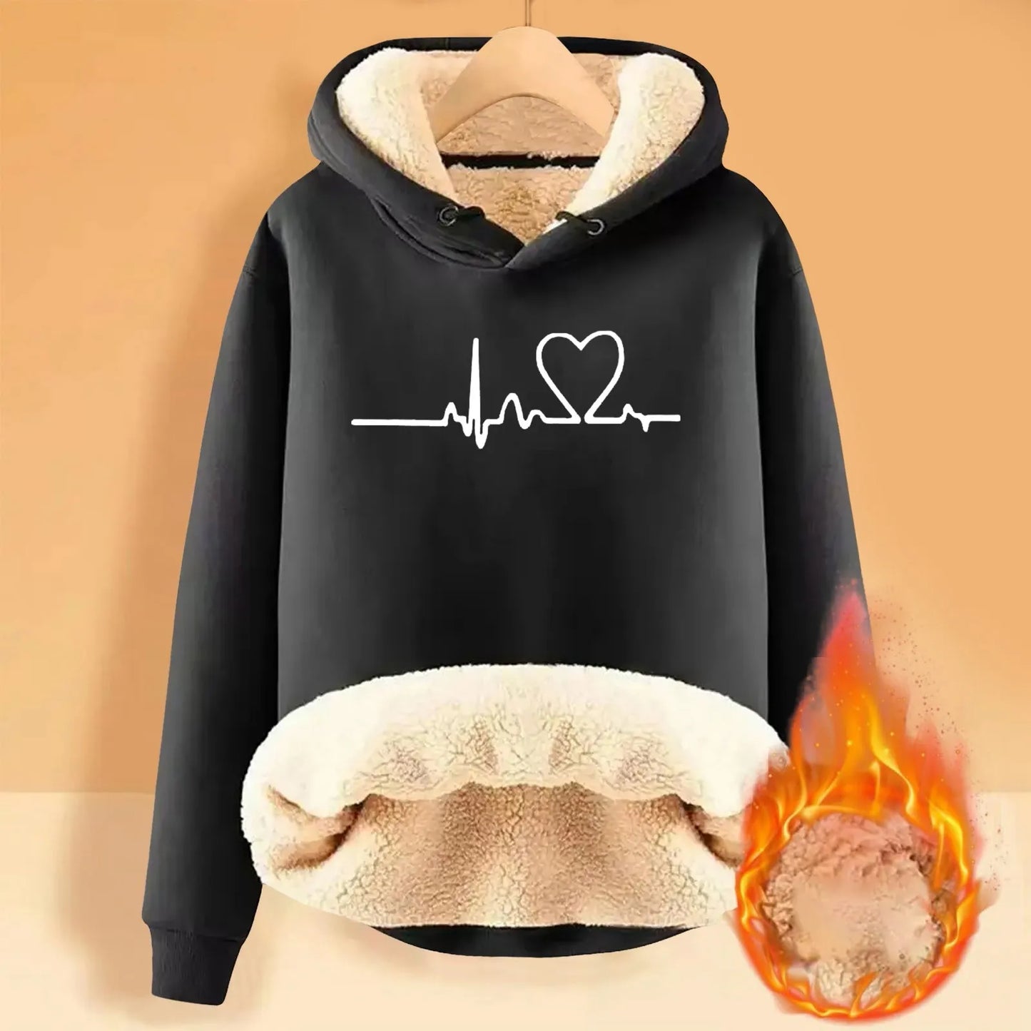WARMWEAR™NEW 2025 Women's Winter Padded Warm Fleece, Hooded Sweatshirt Women's thicken Sweatshirt,