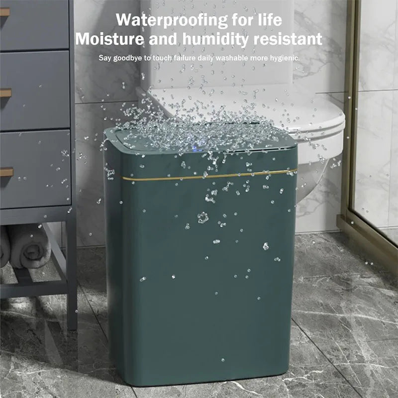 LZJV™ |15L NEW Smart Trash Can Automatically Open, Touch-Free Smart Sensor, Sensing Garbage Can and Waterproof, For Bathroom/Kitchen/Bedroom
