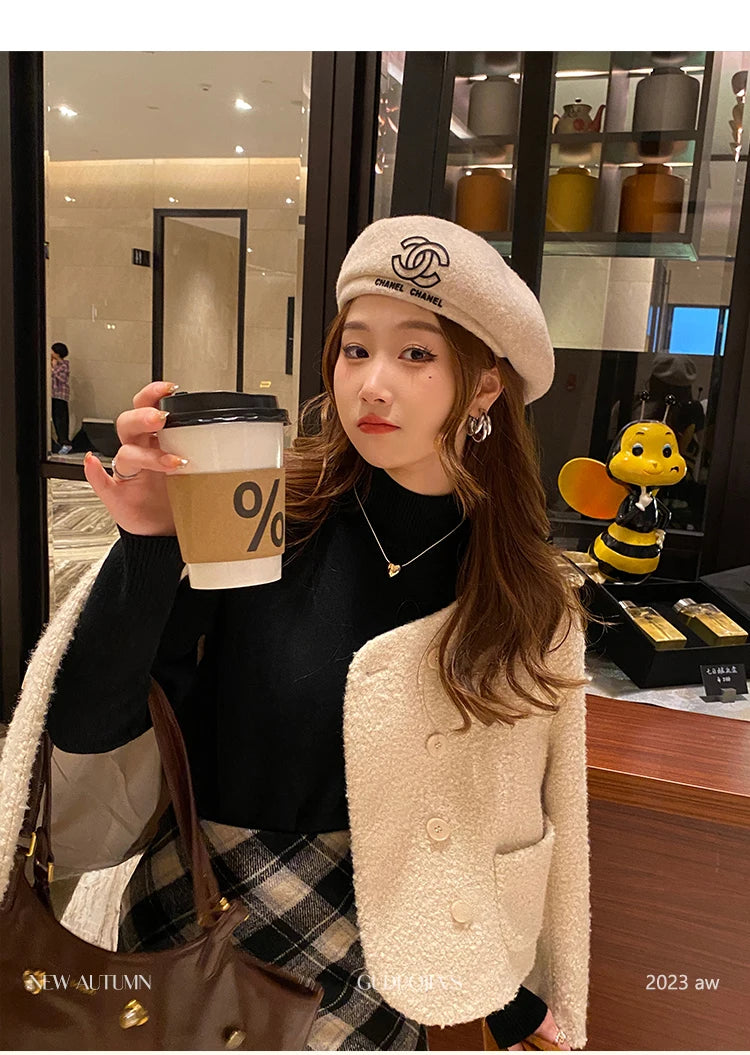 VELUWARM™ | 2025 Women’s Retro Red Turtleneck Sweater – Velvet Lined, Thickened Thermal Knit Layering Top for Winter