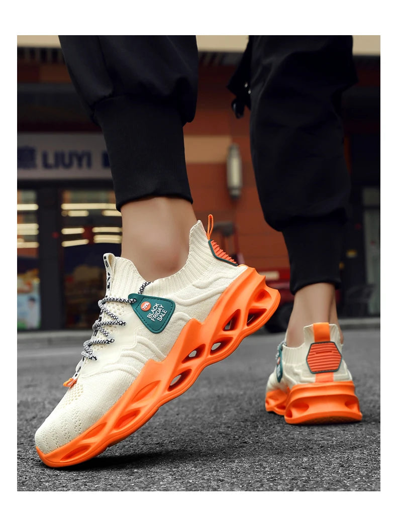 FOOTWEAR ™️Men's Sneakers Shoes for Men Autumn High Elastic Tenis Breathable Male Casual Sports Fitness Running Shoes Footwear