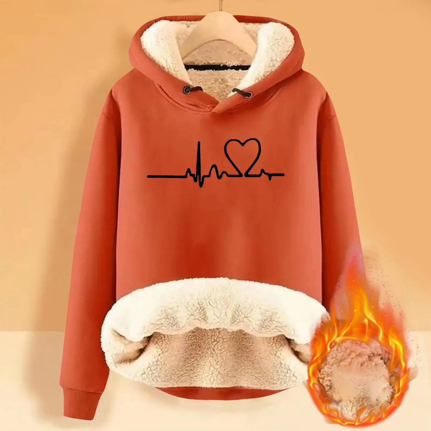 WARMWEAR™NEW 2025 Women's Winter Padded Warm Fleece, Hooded Sweatshirt Women's thicken Sweatshirt,