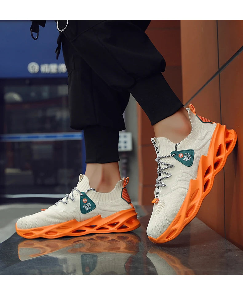 FOOTWEAR ™️Men's Sneakers Shoes for Men Autumn High Elastic Tenis Breathable Male Casual Sports Fitness Running Shoes Footwear