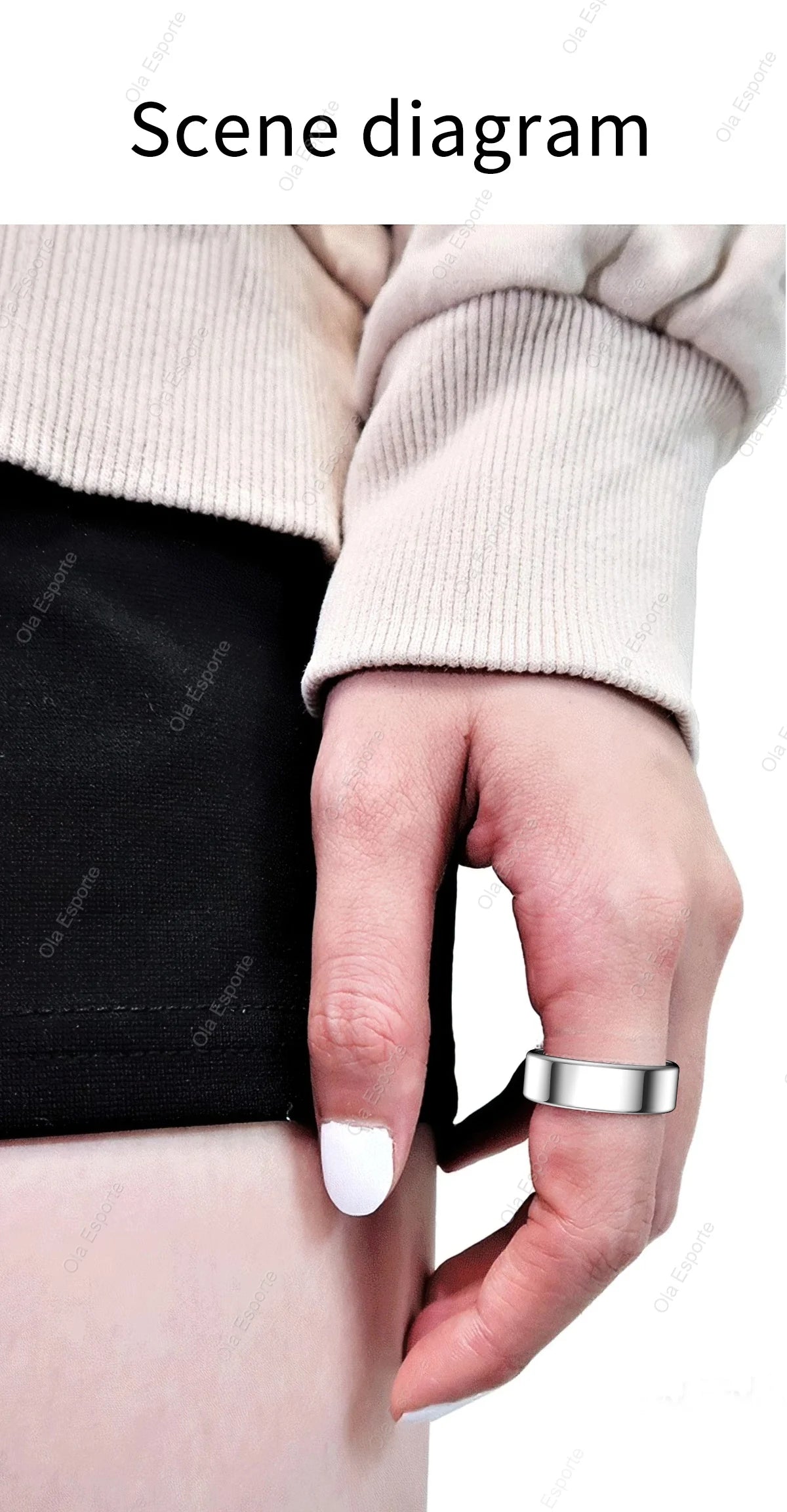 XIAOMI™ | 2025 New Smart Ring for Men and Women, Heart Rate and Blood Oxygen Monitor Smart Ring IP68 & 5ATM, Waterproof, Includes Multi-sport Mode