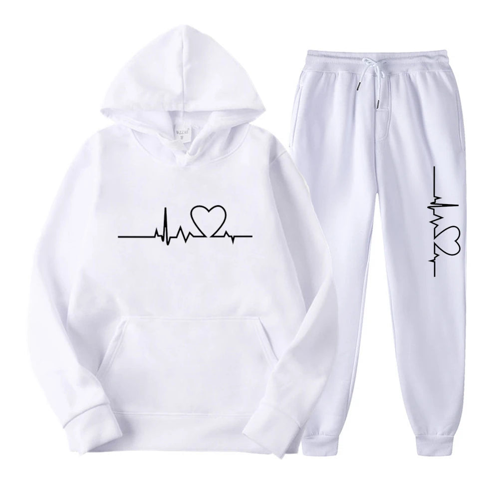 SAMESTYLE™ 2025 women's hooded sweatshirt sweatpants set sportswear branded sweater clothing 2 pieces