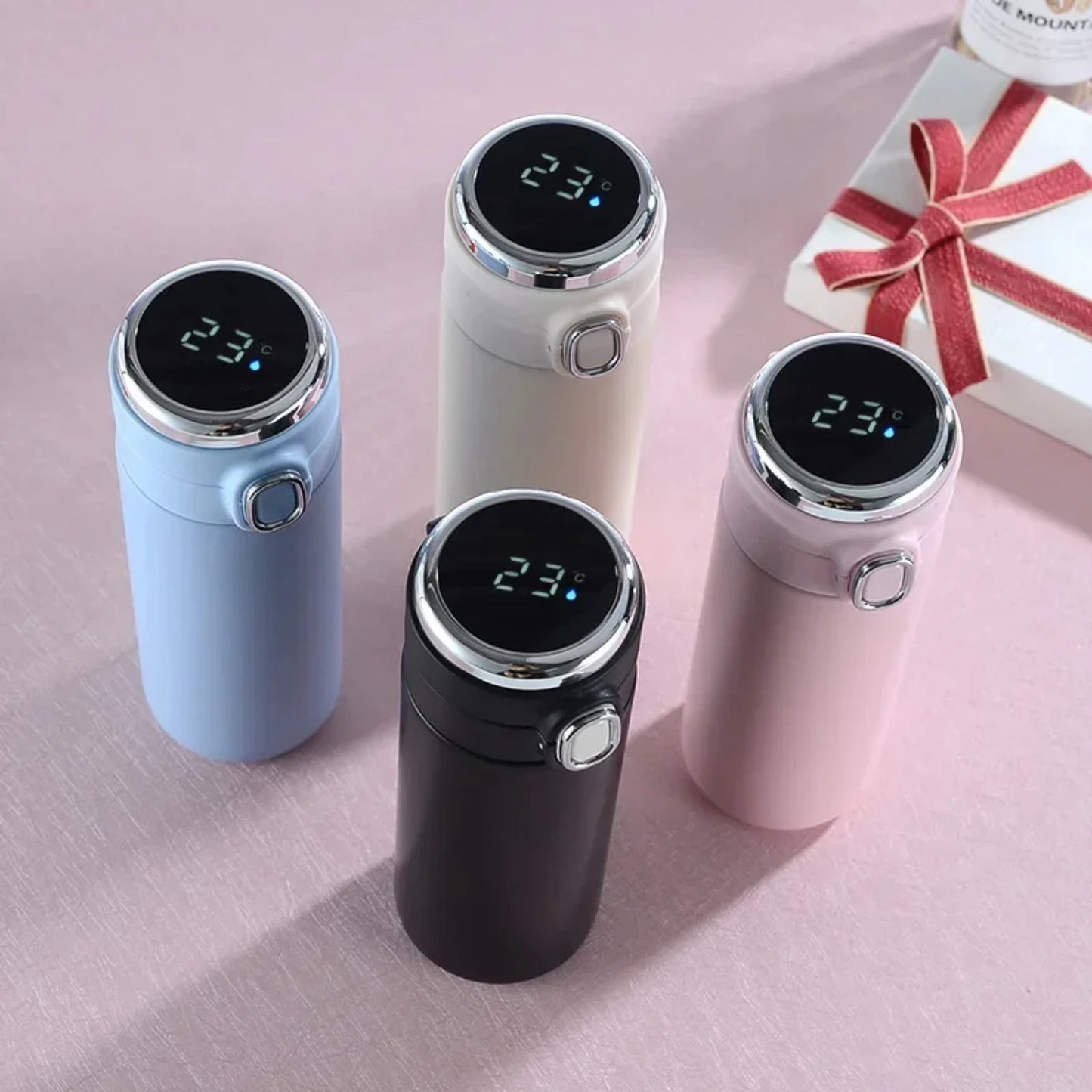 ROYALA™ Smart Mug, Temperature Display Thermos Cup Cute Vacuum Flasks Thermos Water Bottle Coffee Mug Stainless Steel Portable Thermos 420ml