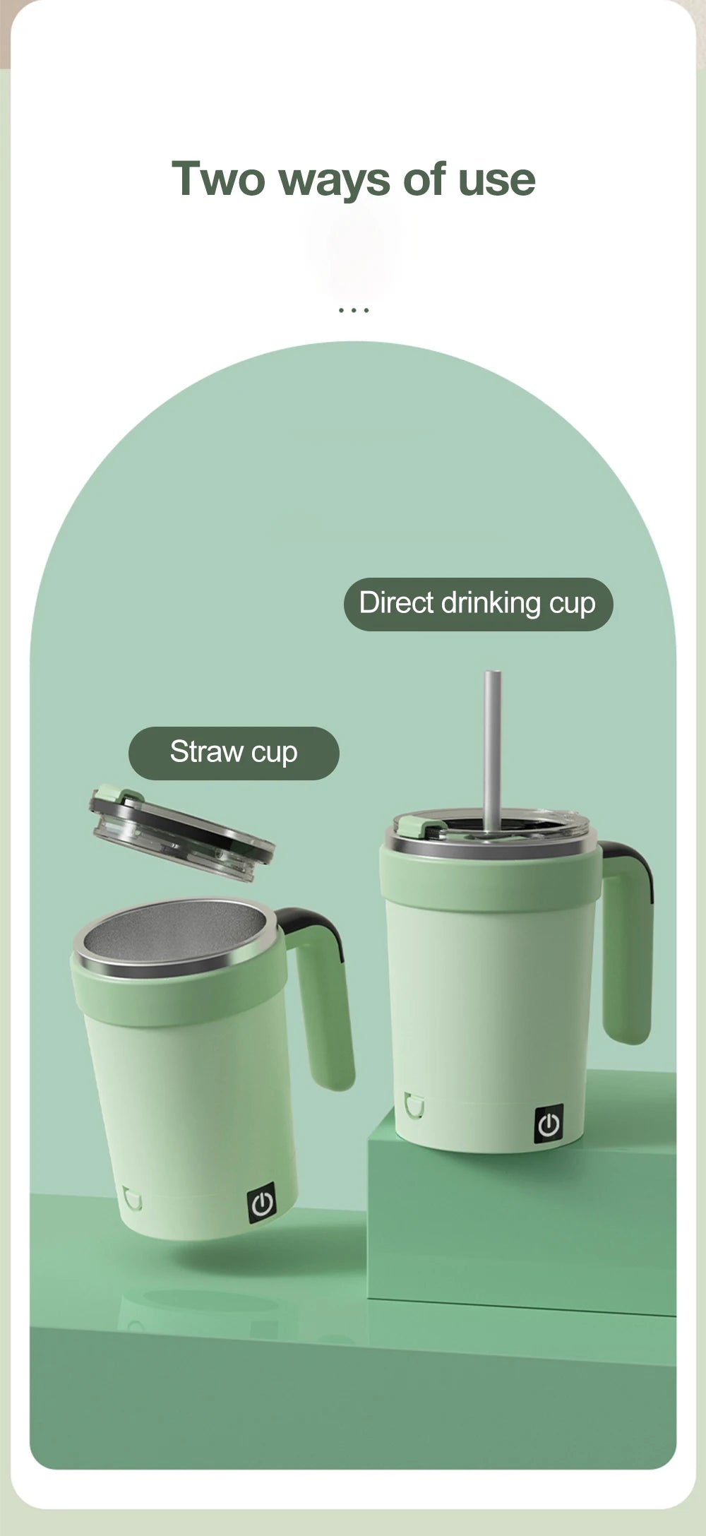 HUG IN A MUG™ |Automatic Stirring Cup, Rechargeable, Magnetic Mixer, Stainless Steel Coffee Mug