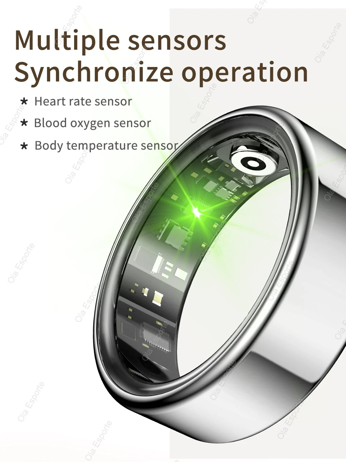 XIAOMI™ | 2025 New Smart Ring for Men and Women, Heart Rate and Blood Oxygen Monitor Smart Ring IP68 & 5ATM, Waterproof, Includes Multi-sport Mode
