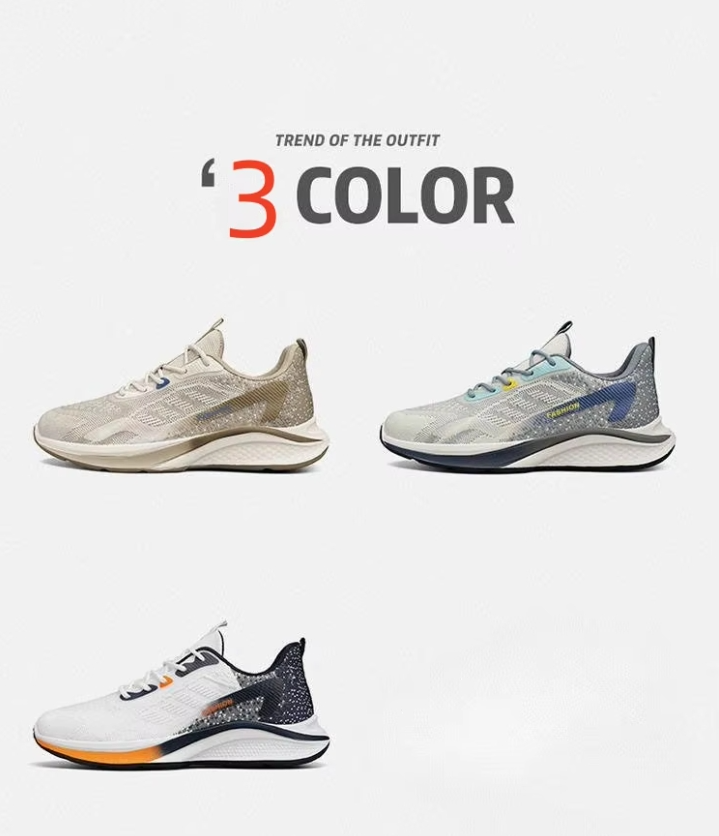 SHOOVI ™ Men's Casual Shoes Men's Fashionable All-Matching Sneakers Men's Shoes Flying Woven Breathable Mesh Cloth Shoes, Anti slip,