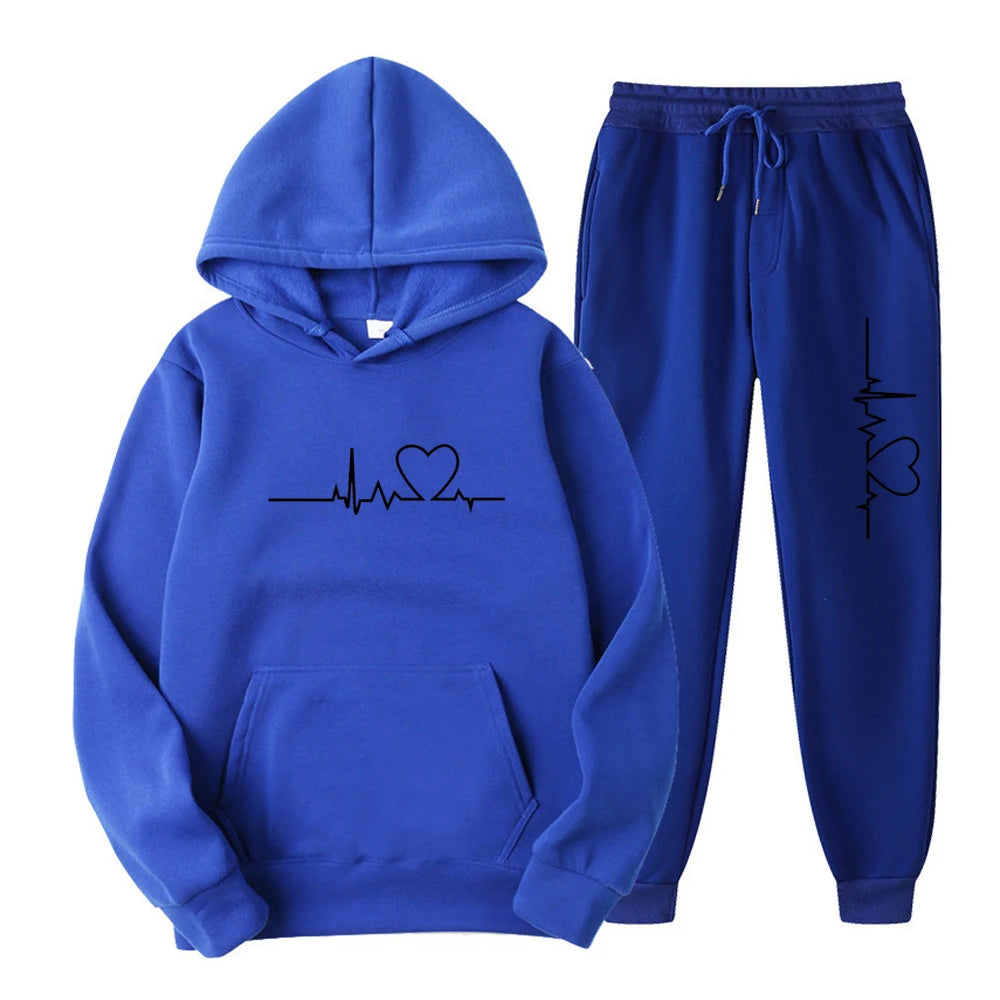 SAMESTYLE™ 2025 women's hooded sweatshirt sweatpants set sportswear branded sweater clothing 2 pieces