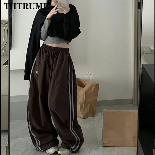 LUSTRA™ |Y2K Vintage Women Loose Drawstrings Pants, Oversized Hip Hop, Chic Fashion